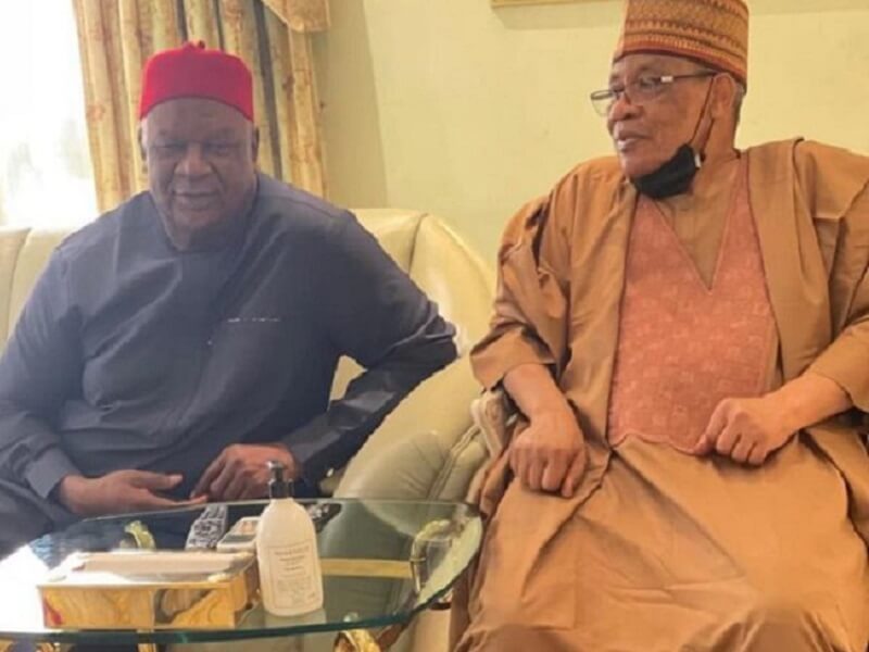 Senator Pius Anyim with General Ibrahim Babagida