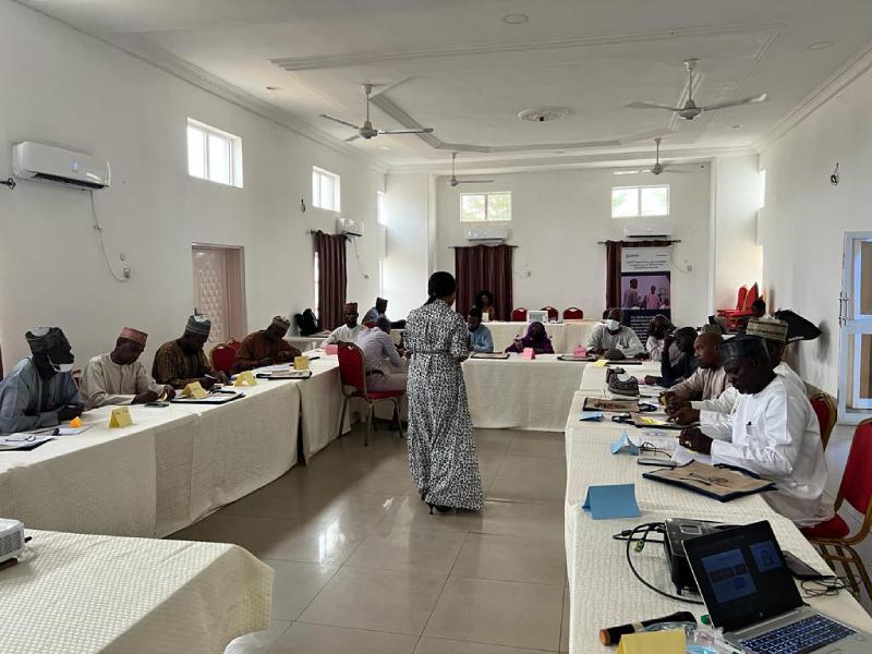 *  The group and the participants during the workshop in Bauchi State 