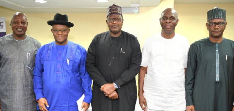 * L-R: Mustapha Isa, Former President, Nigerian Guild of Editors (NGE); Ochereome Nnanna, Chairman, Editorial Board, Vanguard Newspapers; Prof. Umar Danbatta, Executive Vice Chairman/Chief Executive Officer, Nigerian Communications Commission (NCC); Sam Omatseye, Chairman, Editorial Board, The Nation Newspapers and Usman Malah, Director, Human Capital and Administration, NCC at a media roundtable organised by the Commission in Lagos on Wednesday, July 5, 2023.