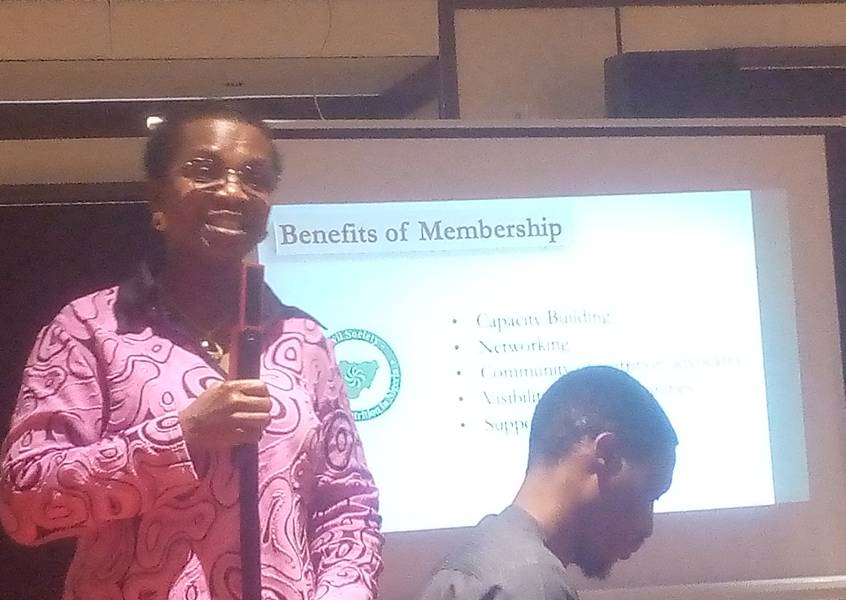 Dr Goodness Chidi Anyanwu, CS-SUNN Programme Manager on presentation on CS-SUNN/UNICEF Project in Sokoto on Thursday. Photo by: Ankeli Emmanuel.