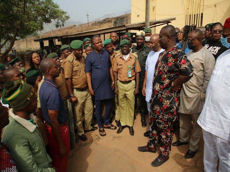 KWEREMADU VISITS ENUGU CORRECTIONAL CENTRE