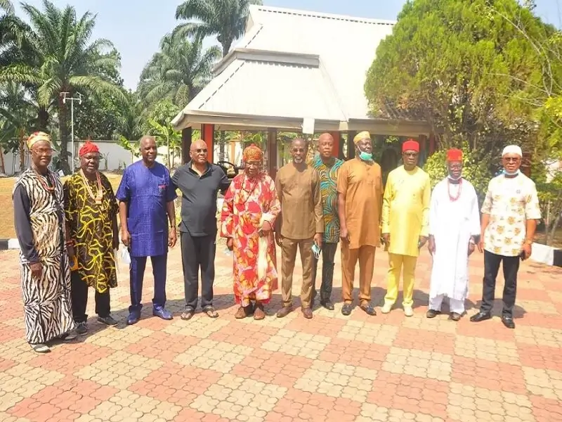 Nkanu East Political Leaders Led By Prof Barth Nnaji On Consultation Visit To Senator Chimaroke Nnamani, Senator Representing Enugu East.