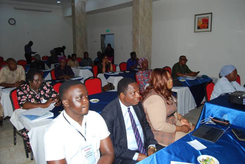 *  Another section of Media participants at the training workshop 