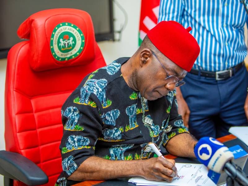 Governor Otti signing the 2024 Appropriation Bill into law.