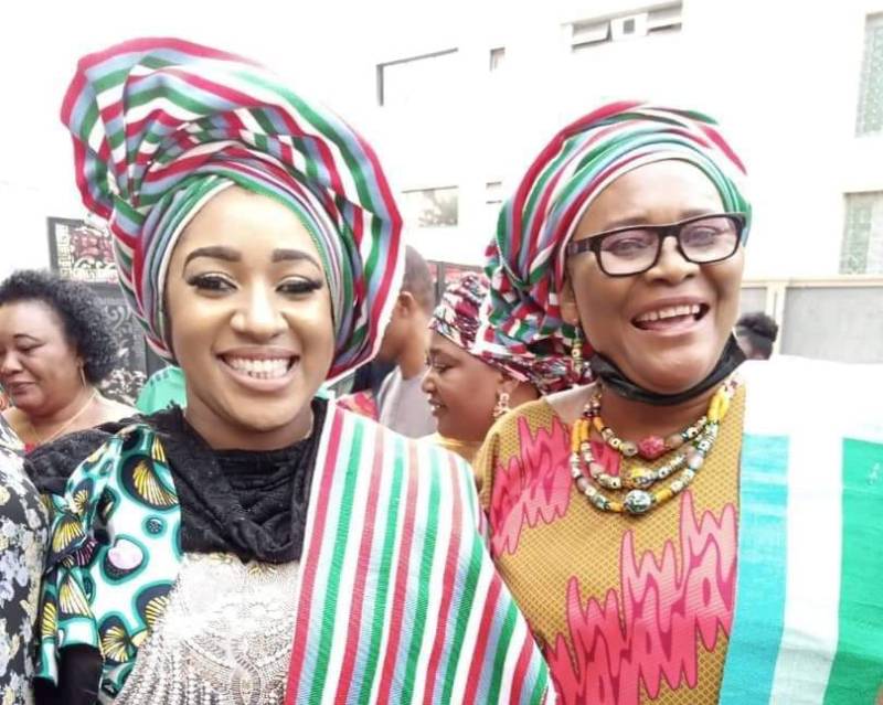 Hon (Mrs) Obongawan Obonodo Udom Uko, Akwa Ibom State APC Woman Leader (right) and former Minister of Humanitarian Affairs and Poverty Alleviation, Dr Betta Edu (left).