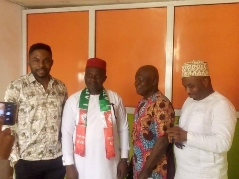 *  (L-R) : Mr. Okorondu Chris Nwachukwu (Labour Party Youth Leader in Imo State); Dr. James Okoroma (Labour Party Governorship Aspirant); Comrade Bryan Agu (Director of Administration, New Imo Movement, Okoroma's Support Group) and Mr Ike Amadi (Labour Party Chairman for Ahiazu Mbaise), during the recent consultation visit to the Imo State Labour Party Youth Leader.