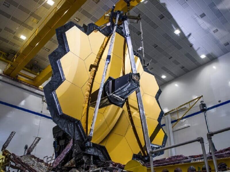The deployable, segmented 6.5-meter primary mirror of NASA’s James Webb Space Telescope is Webb’s eye on the cosmos, and the chief reason the telescope is the largest, most powerful and complex orbital observatory ever built. Credit: Chris Gunn NASA