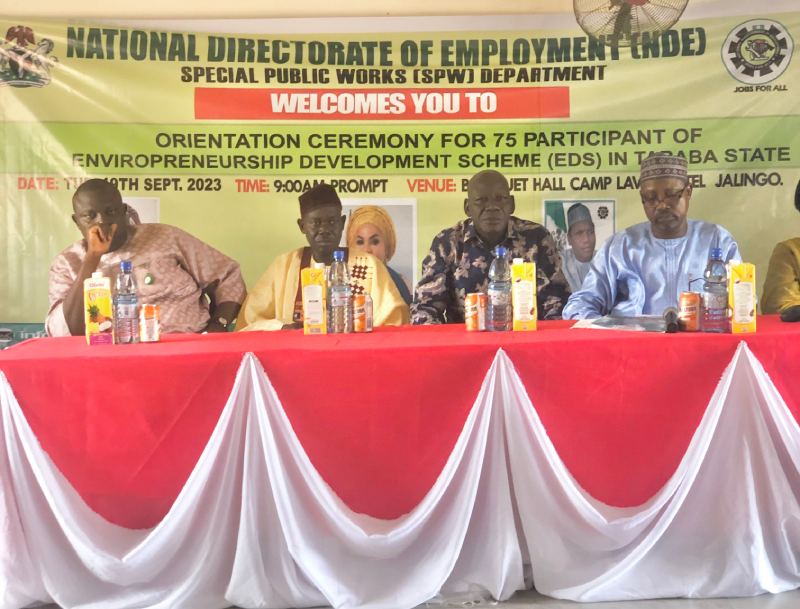 *  NDE Officials during the training session in Taraba State.