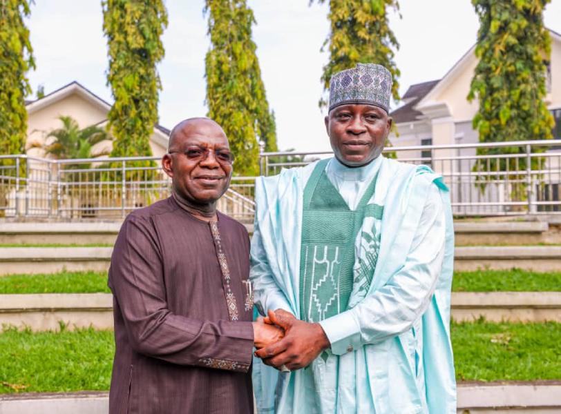  *  Governor Alex Chioma Otti and Comrade Aliyu during the meeting.