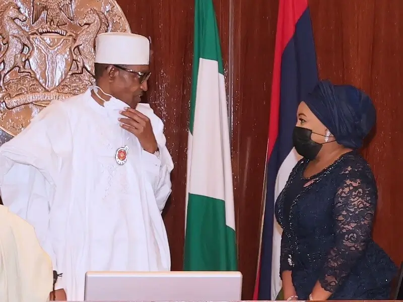 President Mohammadu Buhari With Senator Margery Chuba-Okadigbo