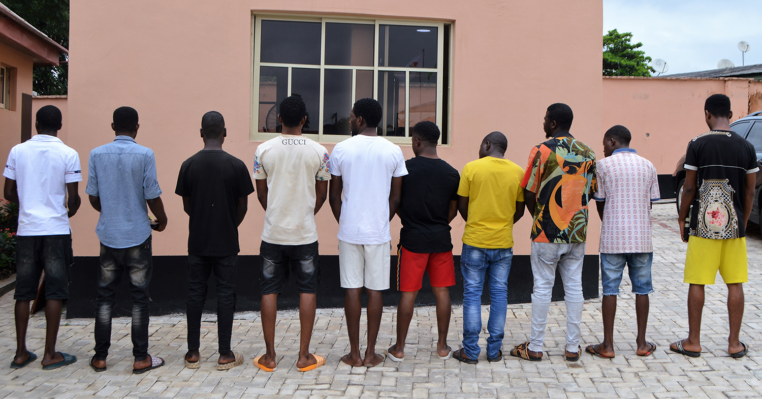 The ten suspected cyber criminals