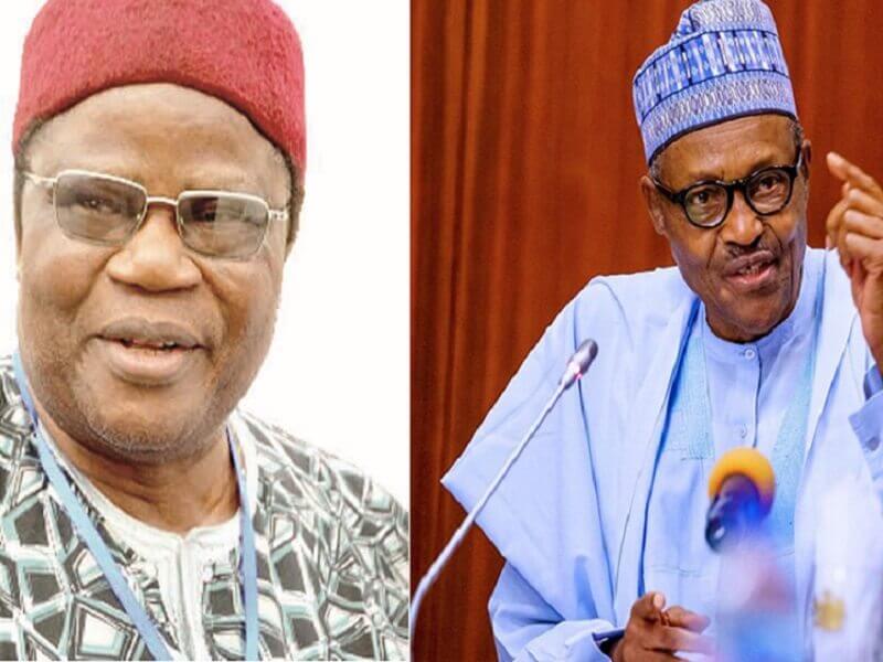 Late Prince Tony Momoh and President Mohammadu Buhari
