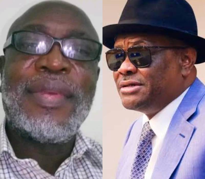 Sotonye Ijuye-Dagogo (Left) is the Director, Media and Publicity, Accord Party Governorship Campaign Organization in Rivers State, Gov Nyesom Wike (Right)