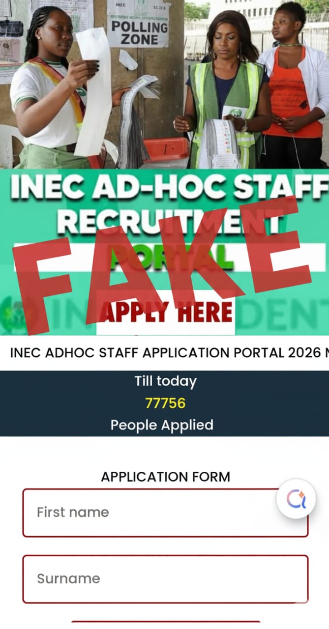 INEC fake adhoc portal