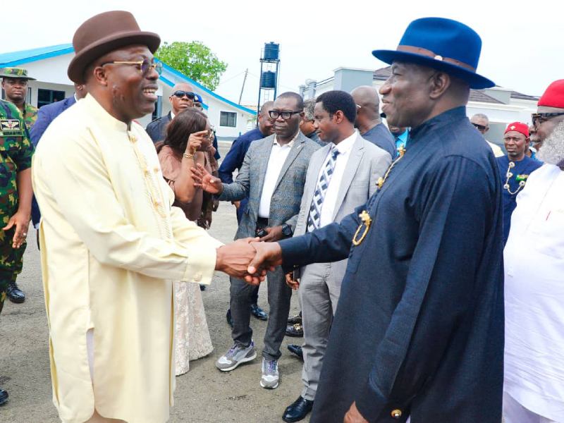 Governor Simi Fubara and ex-President Goodluck Jonathan.