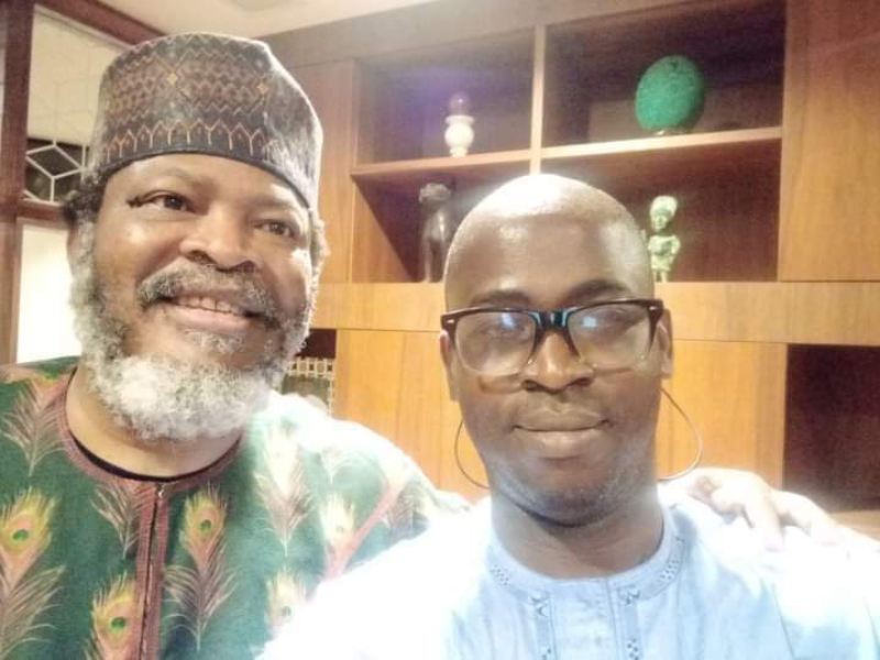 Prince Nduka Obaigbena (left) with Journalist, Friday Oloko 