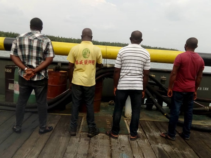 The suspected oil thieves