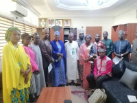 Group Picture of CS- SUNN members with Permanent Secretary during Advocacy visit to Sectretariate in Bauchi.