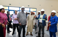 *  Minister of State for Petroleum Resources (Oil), Senator Heineken Lokpobiri; Executive Secretary, Nigerian Content Development and Monitoring Board (NCDMB), Engr. Simbi Kesiye Wabote, and the Executive Secretary of Petroleum Technology Development Fund (PTDF), Alhaji Aminu Ahmed Galadima on Wednesday when the Minister undertook an inspection visit to the for Skills Development and Training (CSDT) at Port Harcourt, Rivers State, initiated by the PTDF, but now co-financed by the NCDMB.