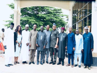 President of the Nigerian Guild of Editors (NGE), Mr Mustapha Isah, on Wednesday, led some Executive  Officers and members of the Editor's body on a condolence visit to the Asokoro, Abuja headquarters of Daar Communications Limited, to commiserate with the management and family of the founder and Chairman of the broadcast company, High Chief Raymond Alegho Dokpesi, who died on monday.
