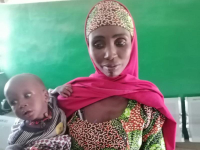 Nursing mother of twin babies, Maimuna Sale, from Kirfi LGA, Bauchi State.