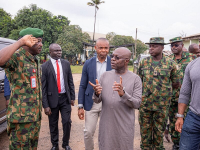 A salute for the Governor by Brig Gen O.O. Diya, Commander 14 Brigade Ohafia.