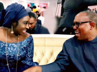 * Senator Uche Ekwunife (L) and Mr Peter Obi (R)