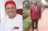Senator Sam Nnaemeka Anyanwu (Left) and  Mr. Daniel Okechukwu (Right)