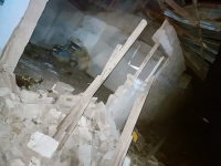 * The wreckage of the Taraba bomb blast