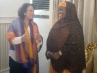 UNICEF, Nigeria Country Rep, Cristian Mundauate with wife of Sokoto State governor, Hajiya Fatima Aliyu when she paid a courtesy visit in Sokoto state Monday