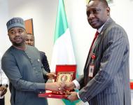 Barrister Ola Olukoyode, EFCC Chairman (right) and Mr Zach Adedeji, Executive Chairman, Federal Inland Revenue Services, FIRS (right).
